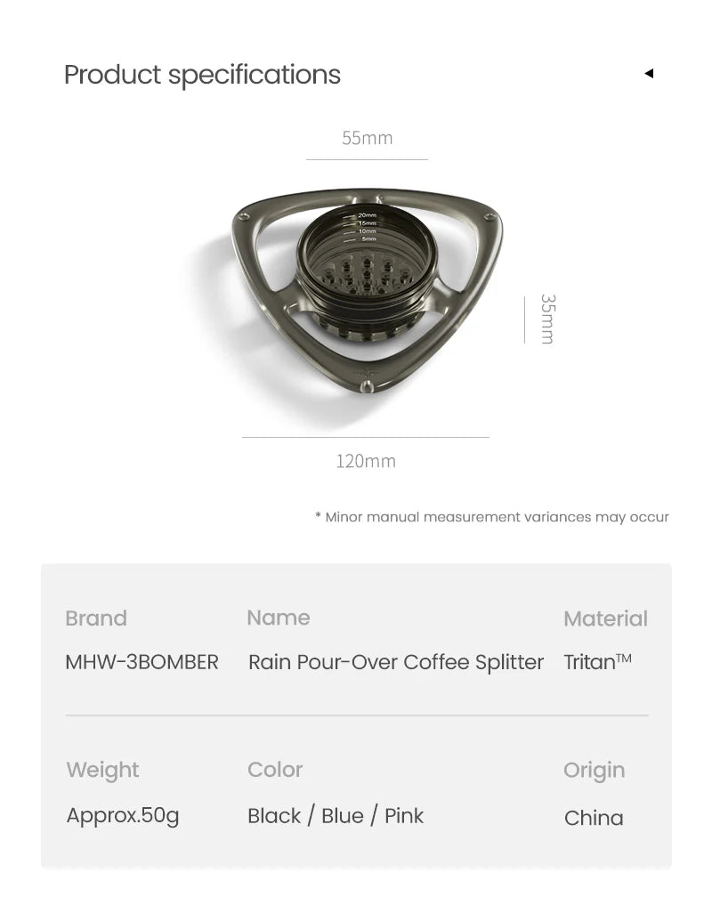 MHW-3BOMBER Rain Pour-Over Coffee Splitter