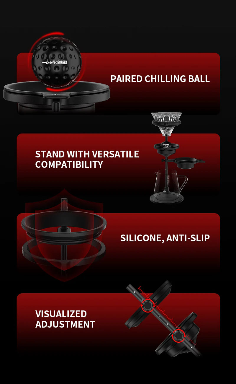 MHW-3BOMBER Pour Over Chilling Ball Stand