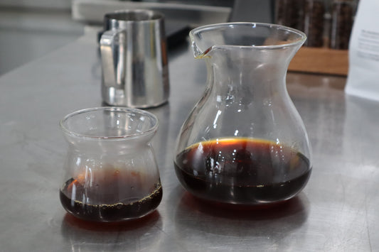 Glass Carafe and Cup for Pourover Coffee