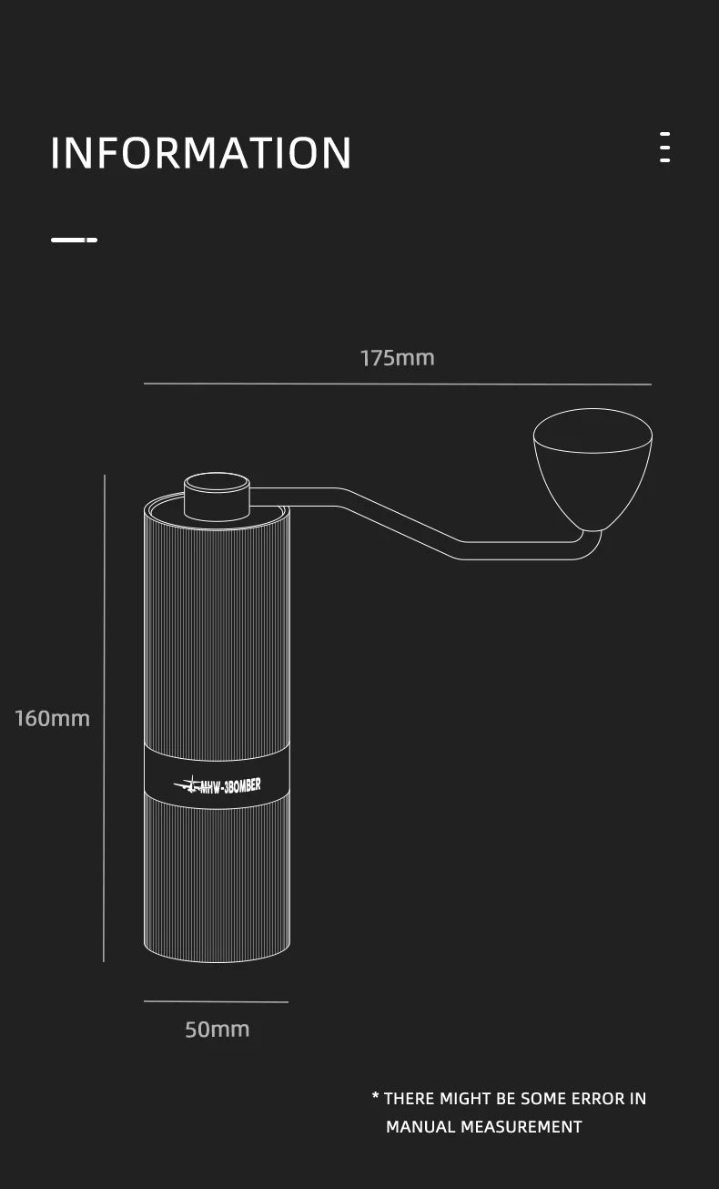 MHW-3BOMBER Race M1 Manual Grinder