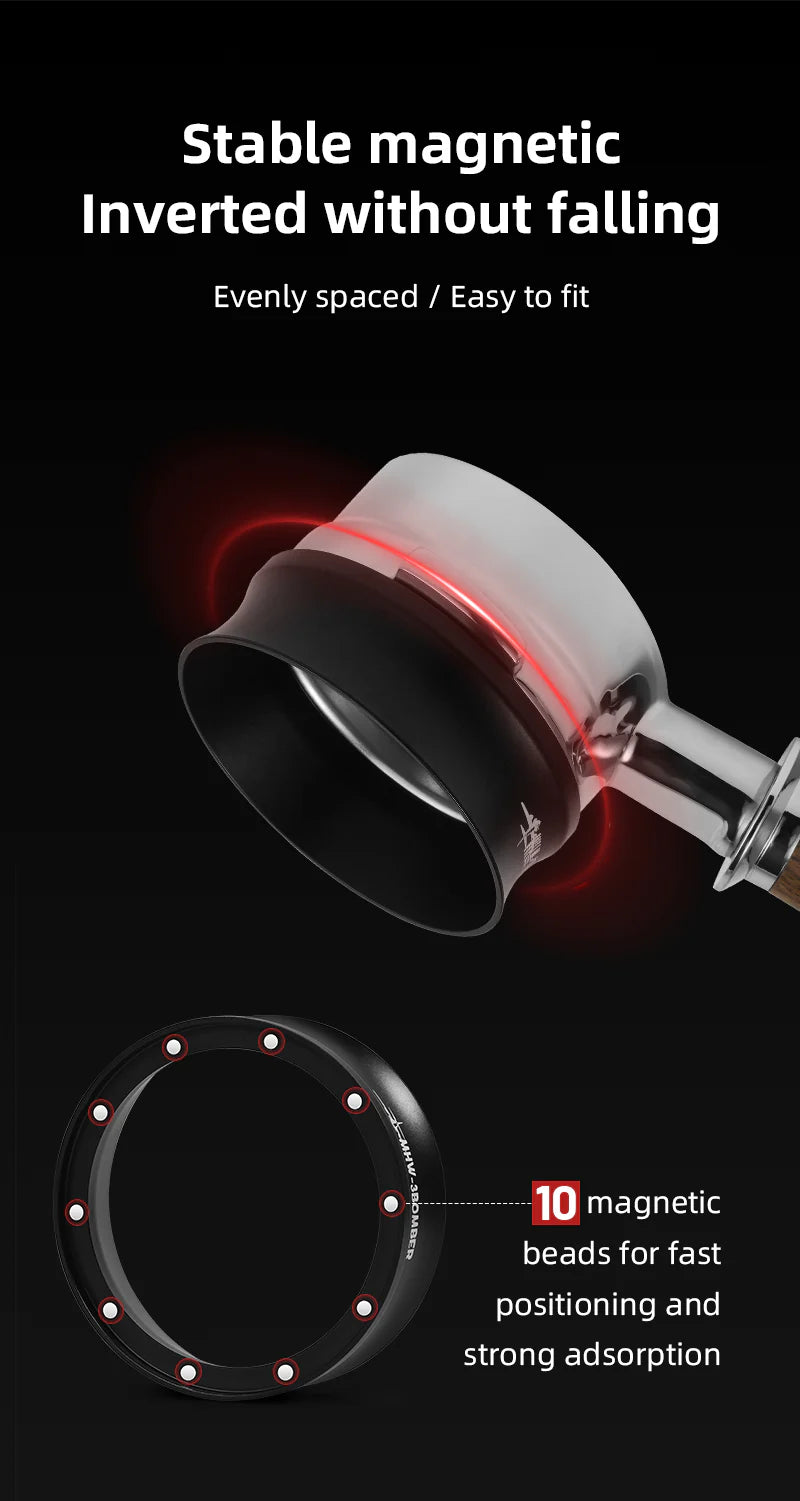 MHW-3BOMBER Espresso Magnetic Coffee Dosing Ring 58mm